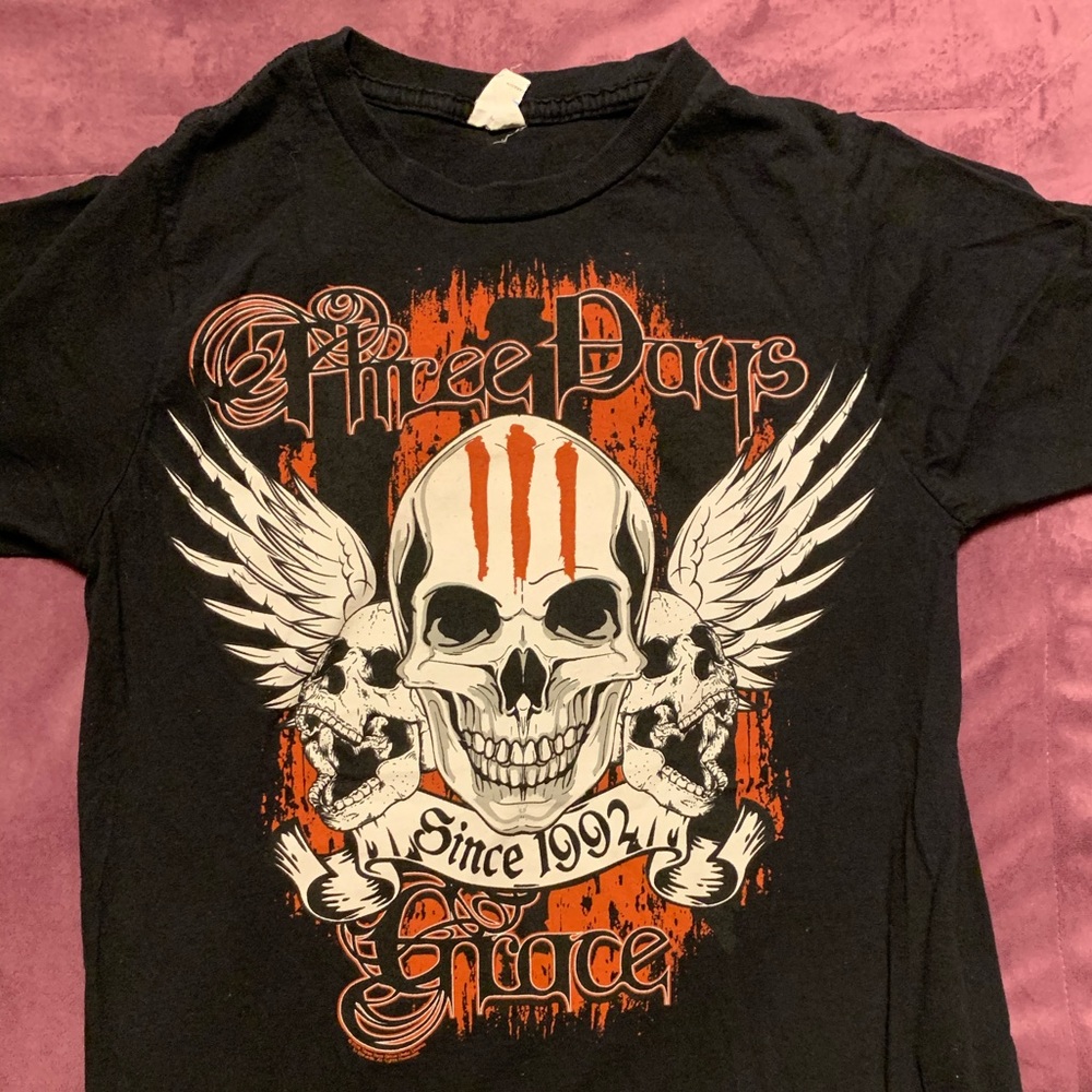 Three Days Grace T Shirt Skull